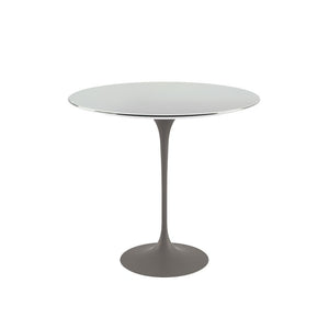 Saarinen Side Table - 22” Oval side/end table Knoll Grey Chrome 