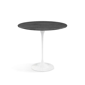 Saarinen Side Table - 22” Oval side/end table Knoll White Ebonized Walnut 