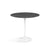 Saarinen Side Table - 22” Oval side/end table Knoll White Ebonized Walnut 