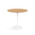 Saarinen Side Table - 22” Oval side/end table Knoll White Light Oak 