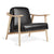 Baltic Chair Chair Gus Modern Saddle Black Leather Ash Natural 