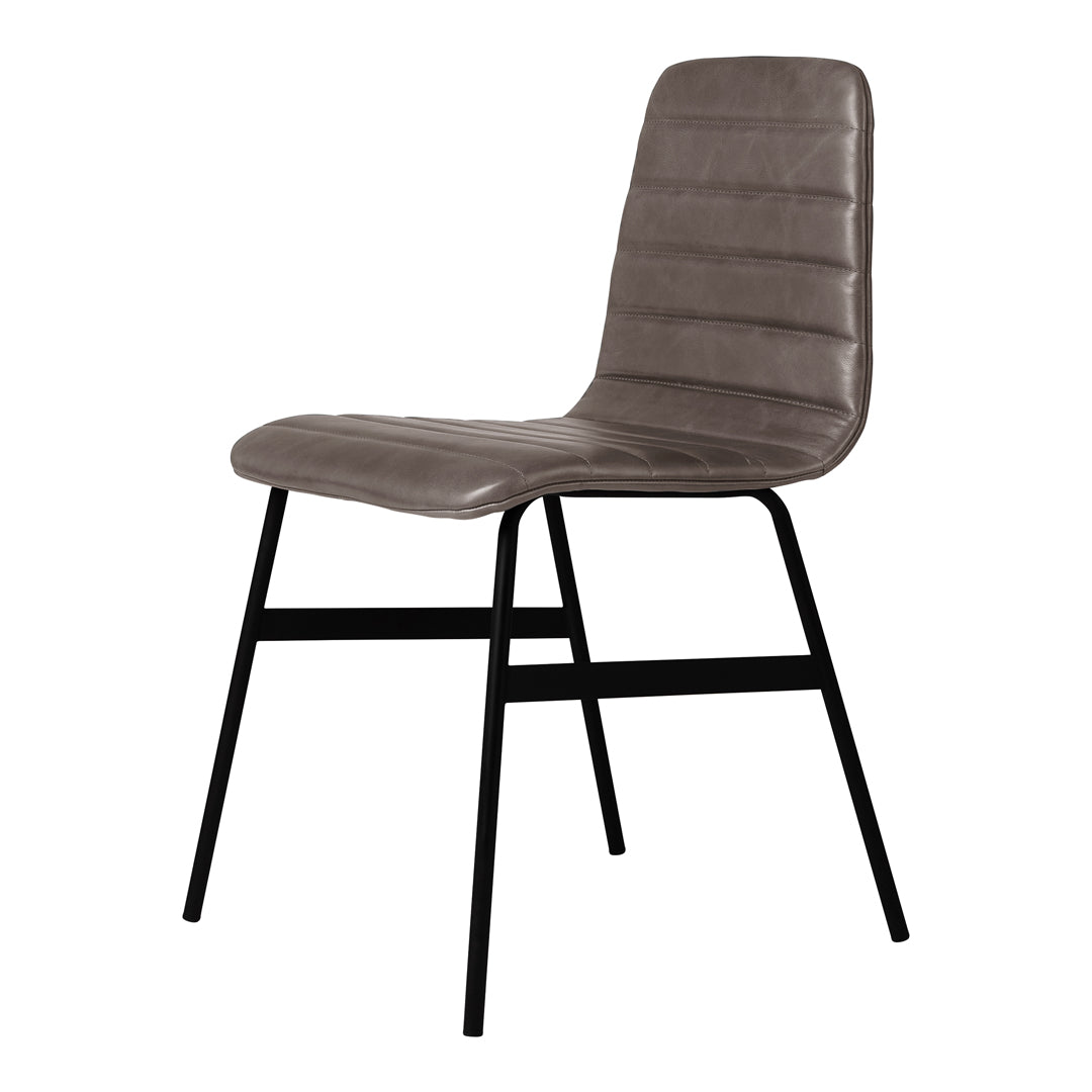 Lecture Chair Upholstered Chairs Gus Modern Saddle Grey Leather &amp; Black 