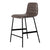 Lecture Stool Upholstered stool Gus Modern Counter Stool Saddle Grey Leather & Black 