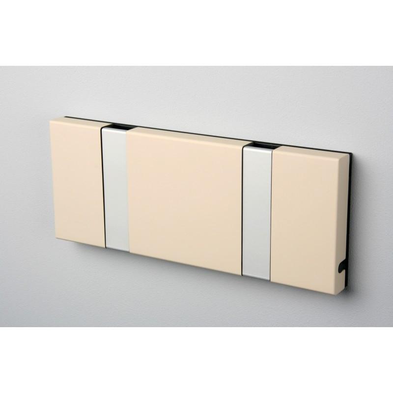 Knax Horizontal Colored Coat Hook Coat Hooks Loca 2 hooks Aluminum Desert Sand