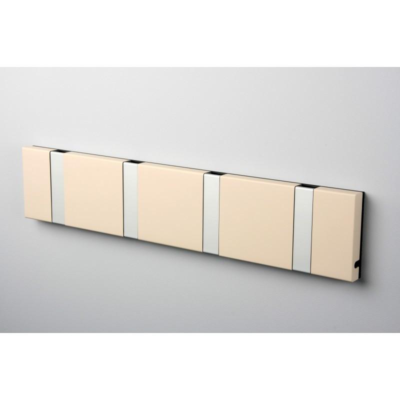 Knax Horizontal Colored Coat Hook Coat Hooks Loca 4 hooks Aluminum Desert Sand