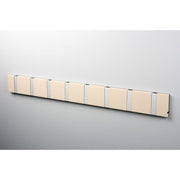 Knax Horizontal Colored Coat Hook Coat Hooks Loca 8 hooks Aluminum Desert Sand