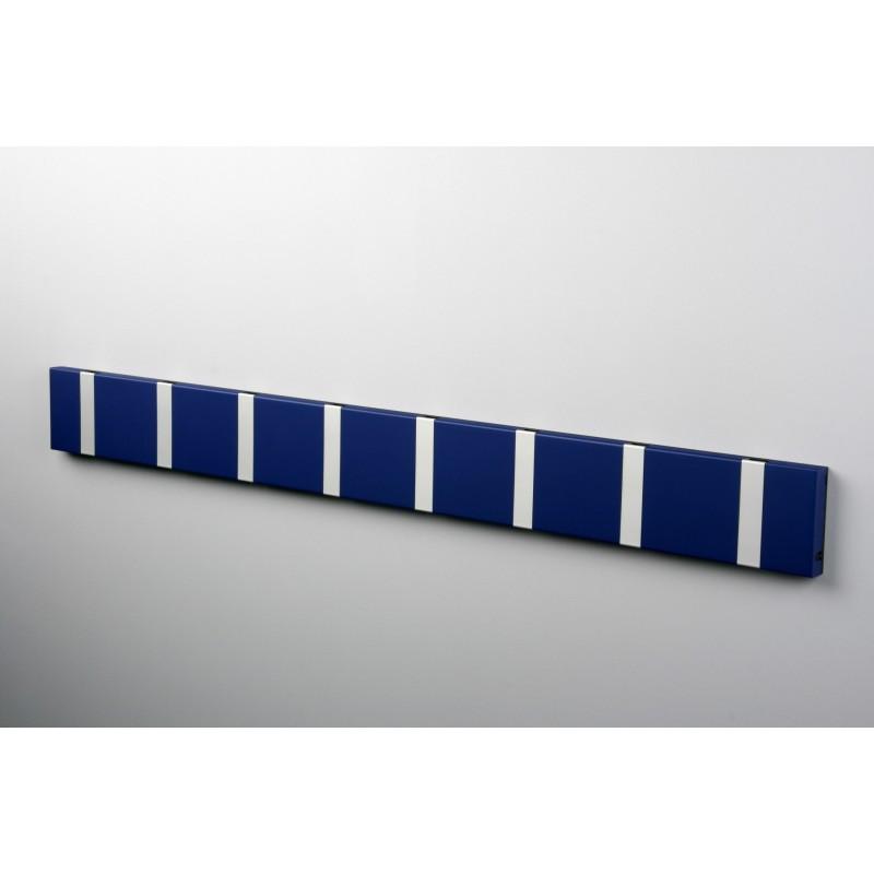 Knax Horizontal Colored Coat Hook Coat Hooks Loca 8 hooks Aluminum Sapphire