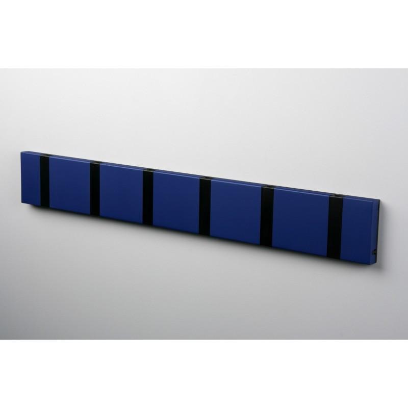 Knax Horizontal Colored Coat Hook Coat Hooks Loca 6 hooks Black Sapphire