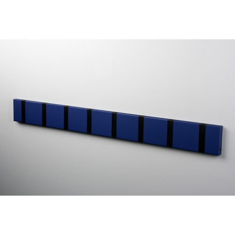 Knax Horizontal Colored Coat Hook Coat Hooks Loca 8 hooks Black Sapphire