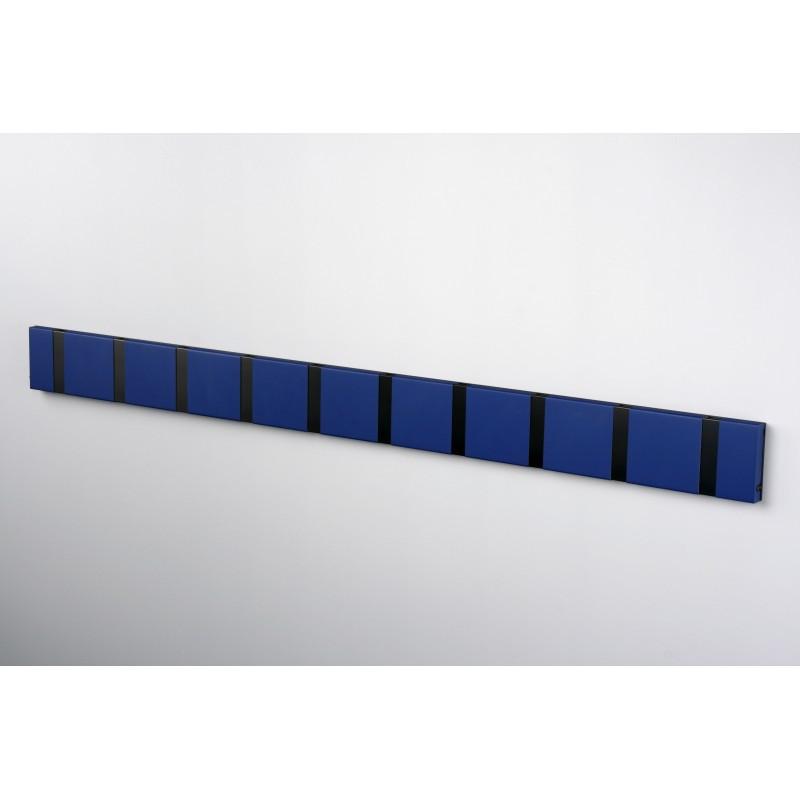 Knax Horizontal Colored Coat Hook Coat Hooks Loca 10 hooks Black Sapphire