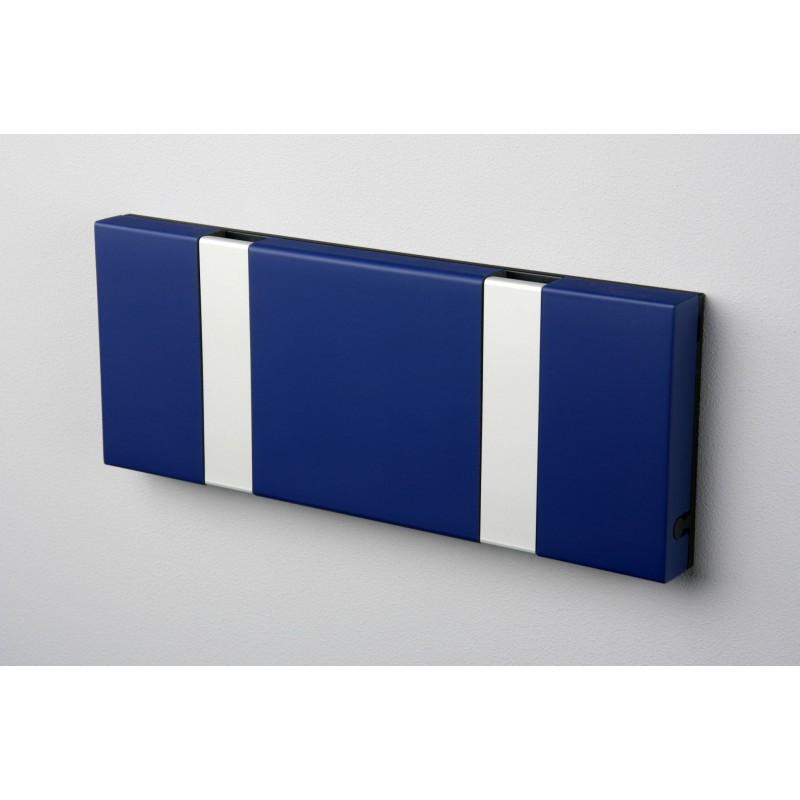 Knax Horizontal Colored Coat Hook Coat Hooks Loca 2 hooks Aluminum Sapphire