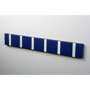 Knax Horizontal Colored Coat Hook Coat Hooks Loca 6 hooks Aluminum Sapphire