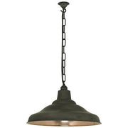 School Light Pendant suspension lamps Original BTC Weathered Copper with Copper Interior 