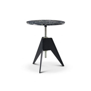 Screw Cafe Table With Round Top Dining Tables Tom Dixon 23.6" Dia. Pebble Marble 