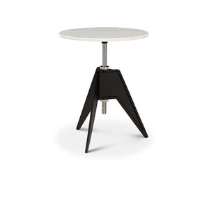 Screw Cafe Table With Round Top Dining Tables Tom Dixon 23.6" Dia. White Marble 