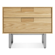 Series 11 Nightstand side/end table BluDot White Oak / Stainless Steel 