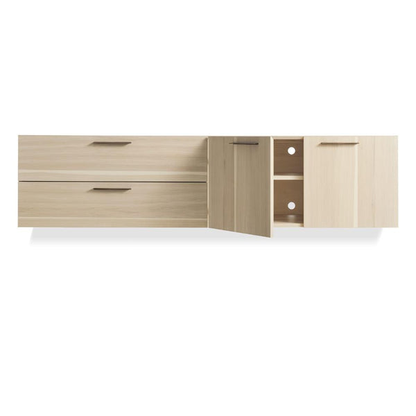 Shale 2 Door / 2 Drawer Wall-Mounted Cabinet, Walnut