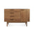 shale 4 drawer / 1 door credenza storage BluDot Walnut 