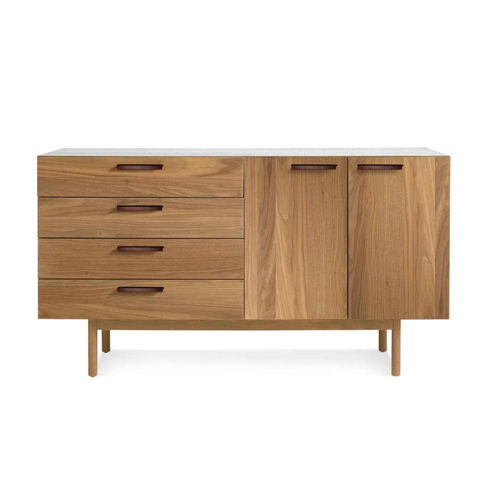 Shale 4 Drawer / 2 Door Credenza storage BluDot Walnut 