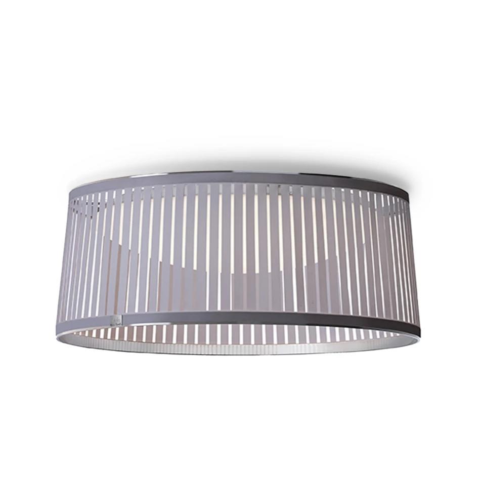 Solis Drum Flush Ceiling Lamp Ceiling lamp Pablo Silver 24" 