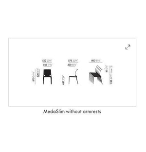 MedaSlim Visitor Chair Armless Chairs Vitra 