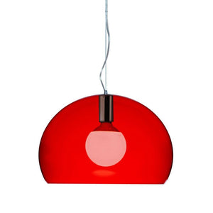 Small Fl/y Suspension Lamp suspension lamps Kartell Transparent Red 