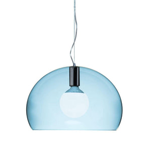 Small Fl/y Suspension Lamp suspension lamps Kartell Transparent Sky Blue 