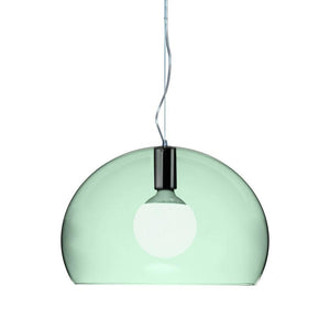 Small Fl/y Suspension Lamp suspension lamps Kartell Transparent Sage Green 