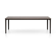 Plate Rectangular Table Coffee Tables Vitra 44.5"L x 28" W - smoked oak top - chocolate base 