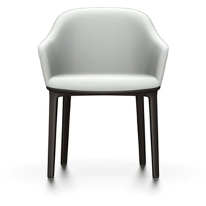 Softshell Chair - Four-Leg Base Side/Dining Vitra Chocolate Glides For Carpet Plano_Grey/Stone-82