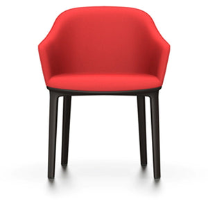 Softshell Chair - Four-Leg Base Side/Dining Vitra Chocolate Glides For Carpet Plano_Poppy Red-72
