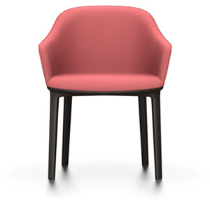 Softshell Chair - Four-Leg Base Side/Dining Vitra Chocolate Glides For Carpet Plano_Poppy Red/Champagne-84