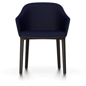 Softshell Chair - Four-Leg Base Side/Dining Vitra Chocolate Glides For Carpet Plano_Dark Blue/Brown-86