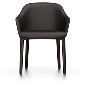 Softshell Chair - Four-Leg Base Side/Dining Vitra Chocolate Glides For Carpet Vitra Leather - Chocolate (68) +$1100.00