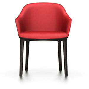 Softshell Chair - Four-Leg Base Side/Dining Vitra Chocolate Glides For Carpet vitra leather - red (70) +$1100.00