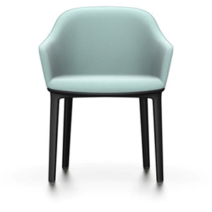 Softshell Chair - Four-Leg Base Side/Dining Vitra Basic Dark Glides For Carpet Plano_Ice Grey-79