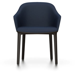 Softshell Chair - Four-Leg Base Side/Dining Vitra Chocolate Glides For Carpet Plano_Dark Blue-57