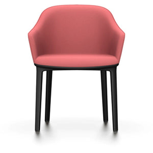 Softshell Chair - Four-Leg Base Side/Dining Vitra Basic Dark Glides For Carpet Plano_Poppy Red/Champagne-84