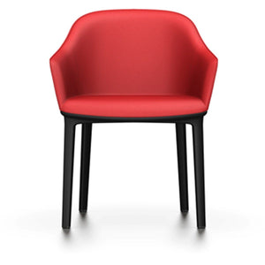 Softshell Chair - Four-Leg Base Side/Dining Vitra Basic Dark Glides For Carpet vitra leather - red (70) +$1100.00