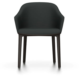 Softshell Chair - Four-Leg Base Side/Dining Vitra Chocolate Glides For Carpet Plano_Nero-66