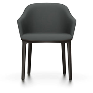Softshell Chair - Four-Leg Base Side/Dining Vitra Chocolate Glides For Carpet Plano_Dark Grey-69