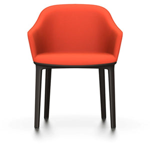 Softshell Chair - Four-Leg Base Side/Dining Vitra Chocolate Glides For Carpet Plano_Orange-07