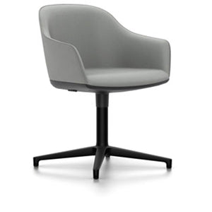Softshell Chair - Four Star Base Side/Dining Vitra powder-coat basic dark Plano - sierra grey casters hard, braked for carpet