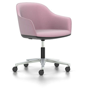 Softshell Chair - Task Chair task chair Vitra polished aluminum Plano - pink/sierra grey hard casters - unbraked (std)
