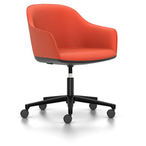 Softshell Chair - Task Chair task chair Vitra powder-coat basic dark Plano - orange hard casters - unbraked (std)