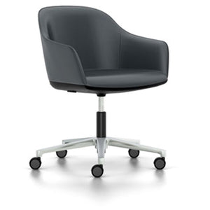 Softshell Chair - Task Chair task chair Vitra polished aluminum Vitra leather - asphalt hard casters - unbraked (std)