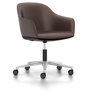 Softshell Chair - Task Chair task chair Vitra polished aluminum Vitra leather - maroon hard casters - unbraked (std)