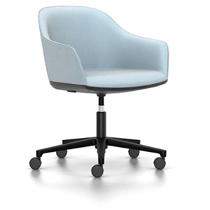 Softshell Chair - Task Chair task chair Vitra powder-coat basic dark Plano - light grey/ice blue hard casters - unbraked (std)