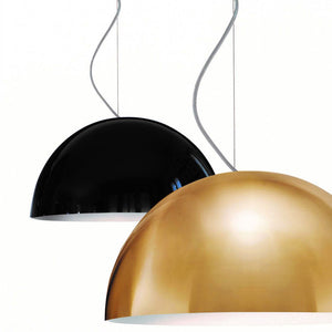 Sonora Glass Pendant Light Floor Lamps Oluce Black 19.7" 