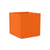 Square Planter planter Loll Designs Sunset Orange 60 Gallon 